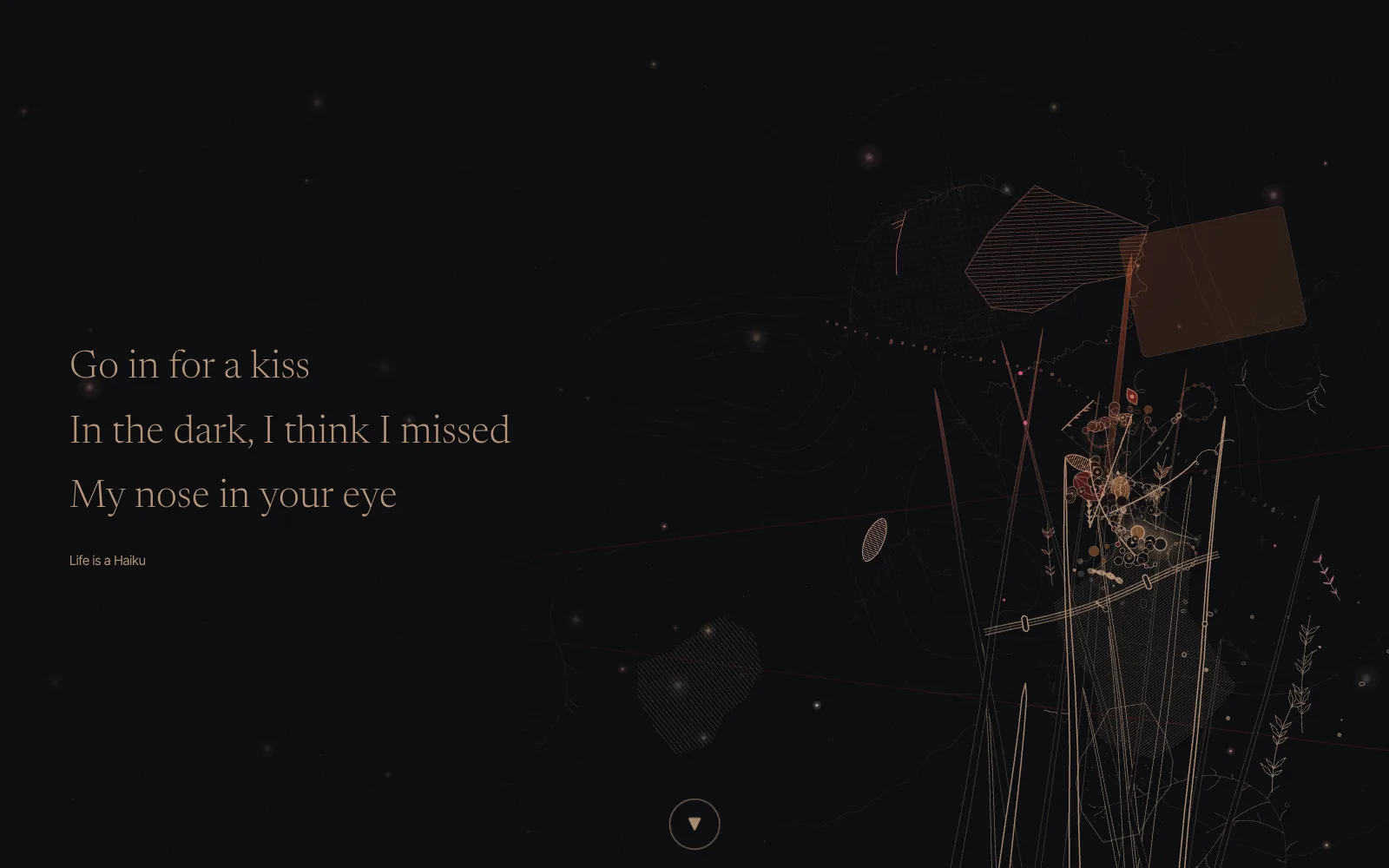 A haiku on Life is a Haiku beside its own drawing