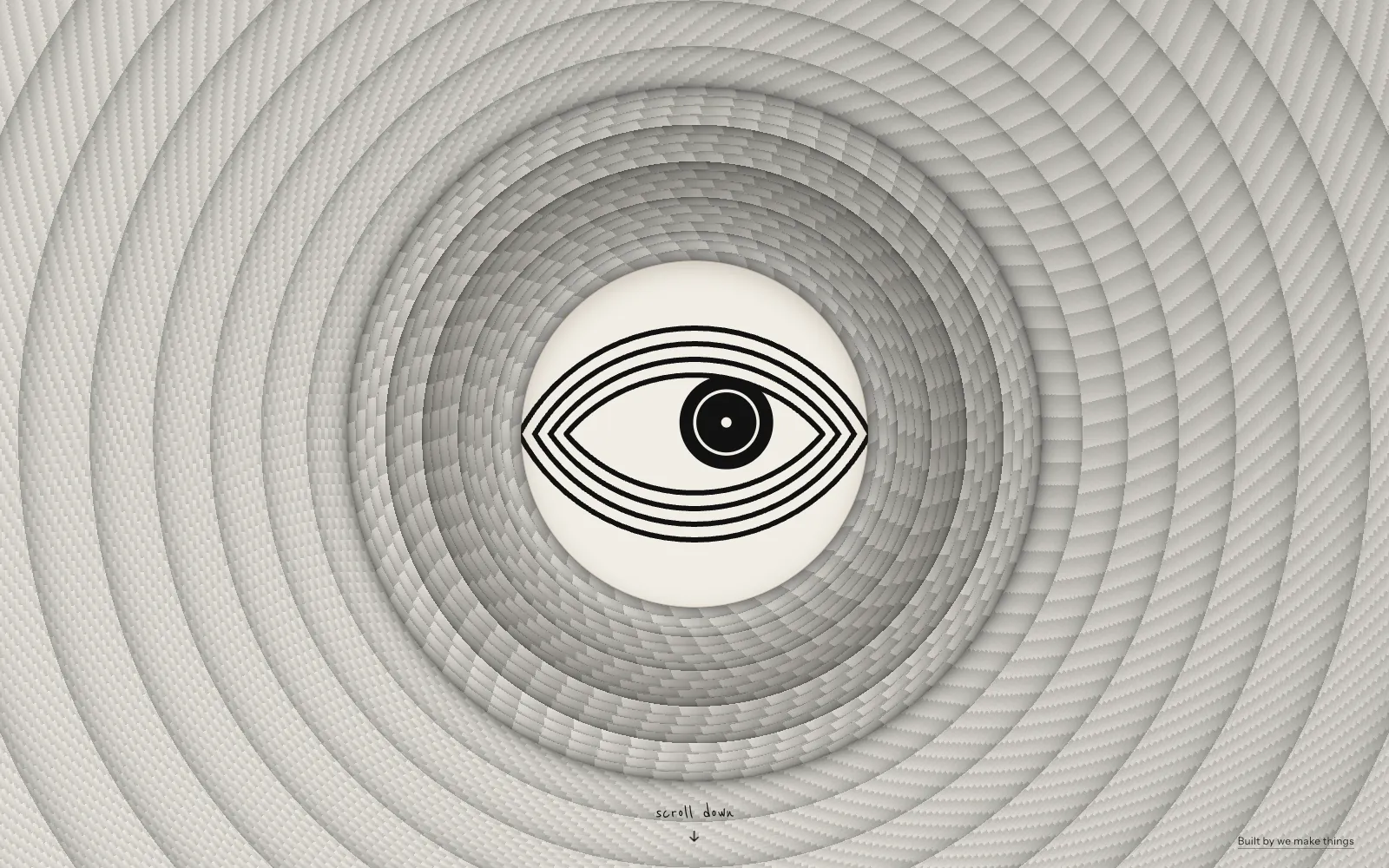 Some Small Games opens on an inked eye at the end of a tunnel